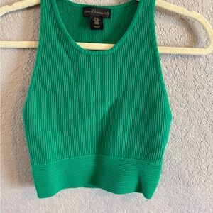 House of Harlow 1960 Vibrant Green Ribbed Crop Top